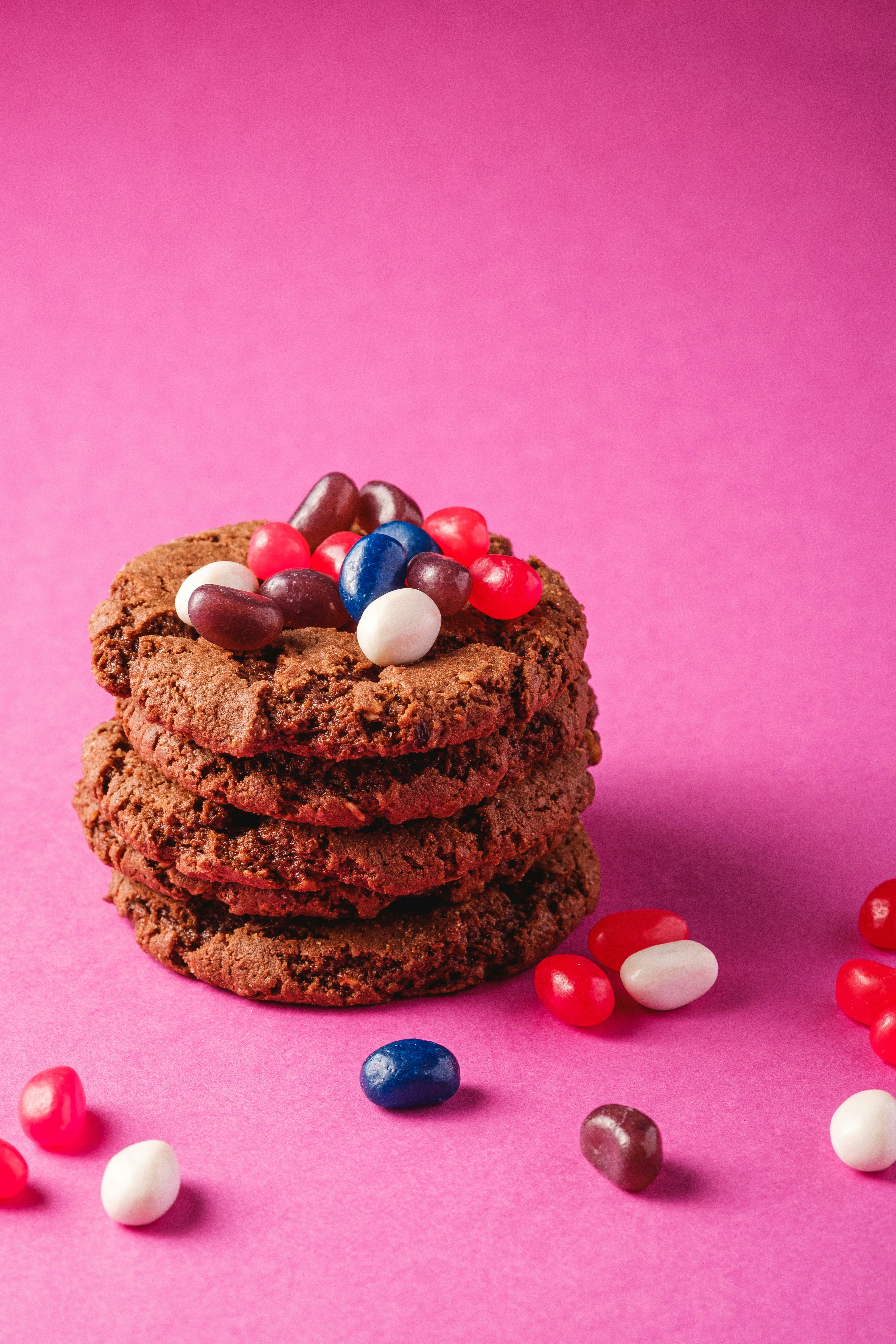 a cupcake with candy on top