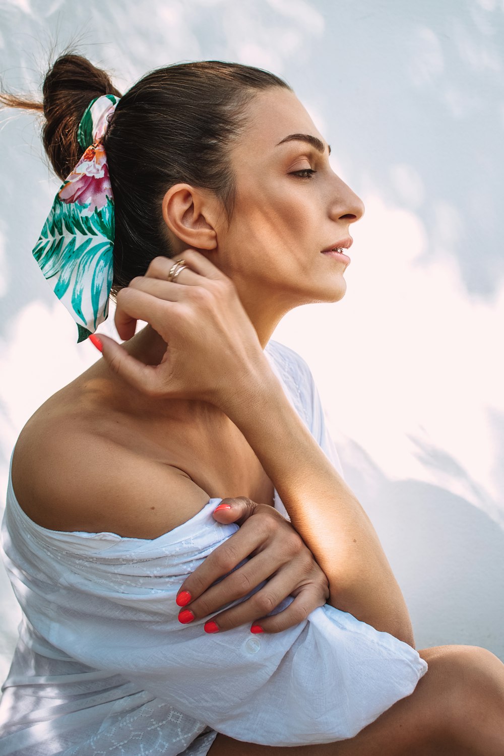 a person in a white dress