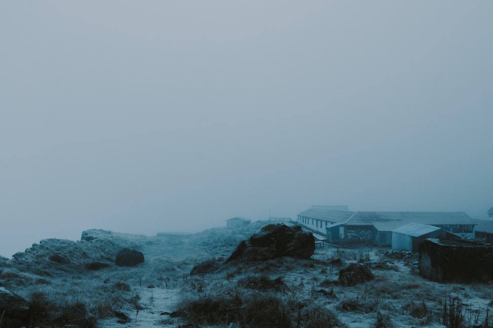 a group of buildings on a hill