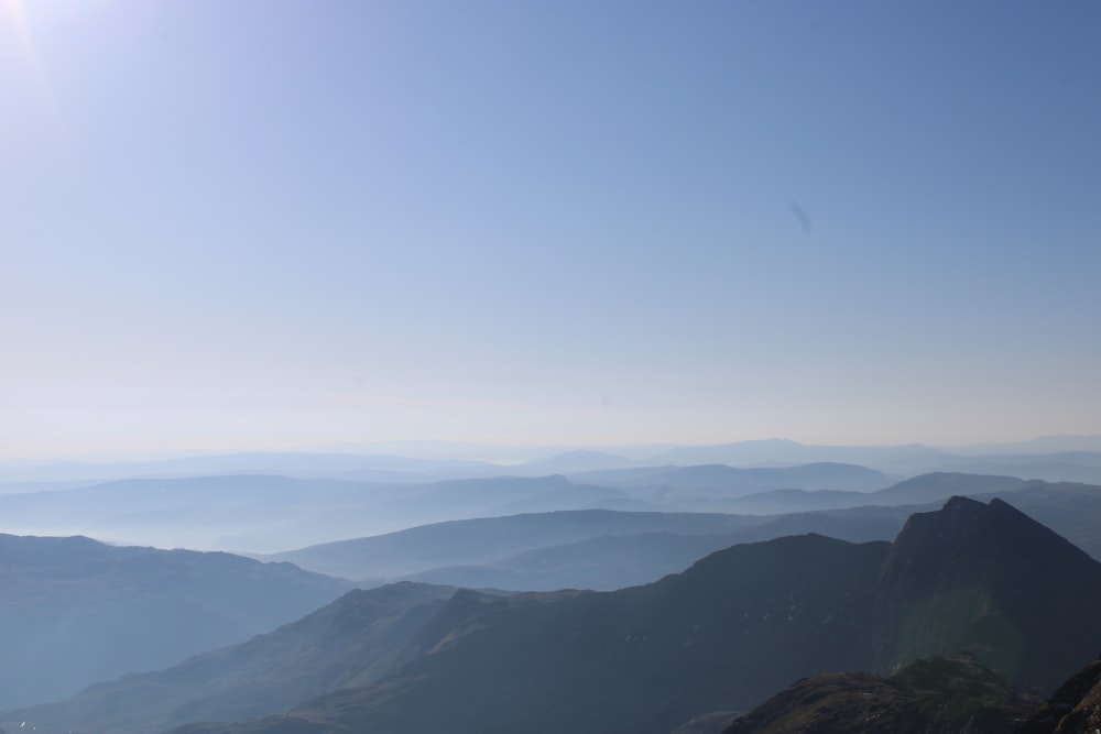 a view of the mountains and the sky