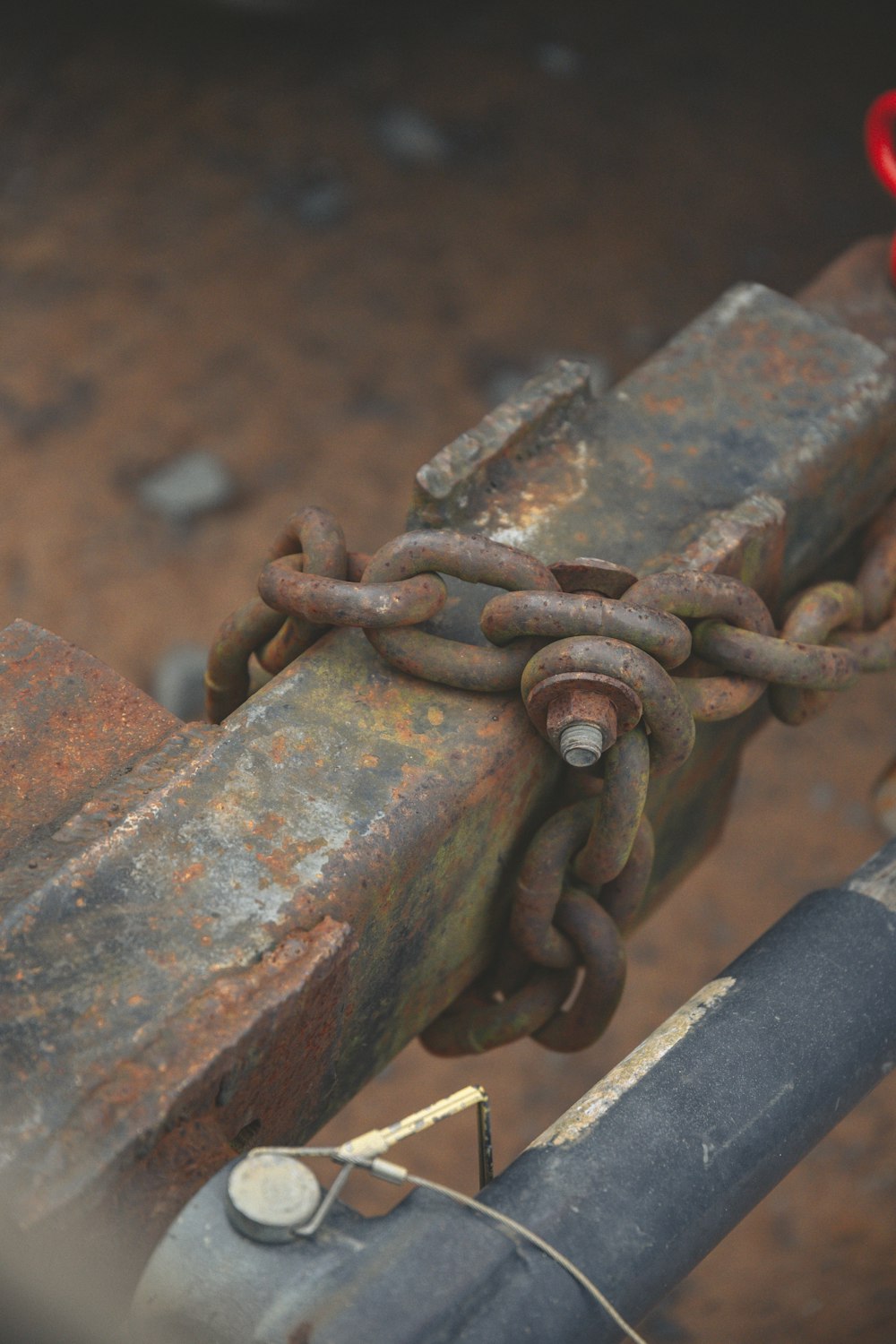 a metal object with a screw