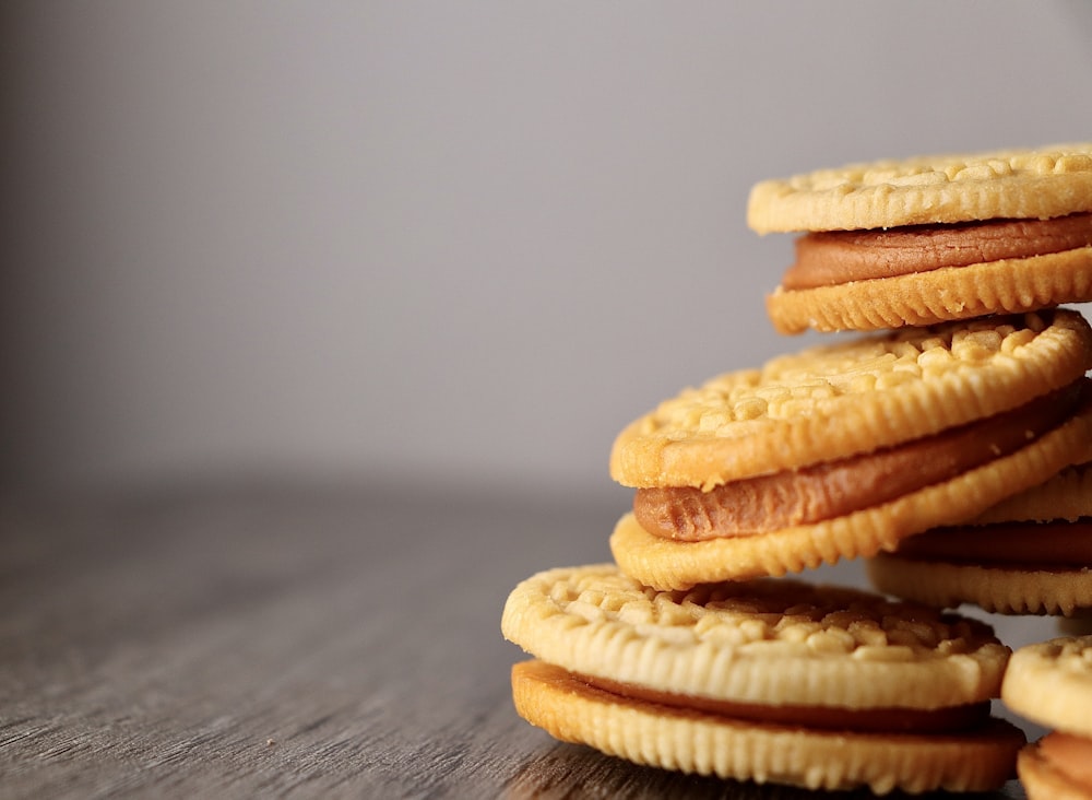 a stack of cookies