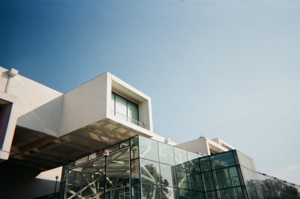 a building with glass windows