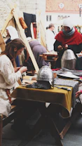a person painting a picture