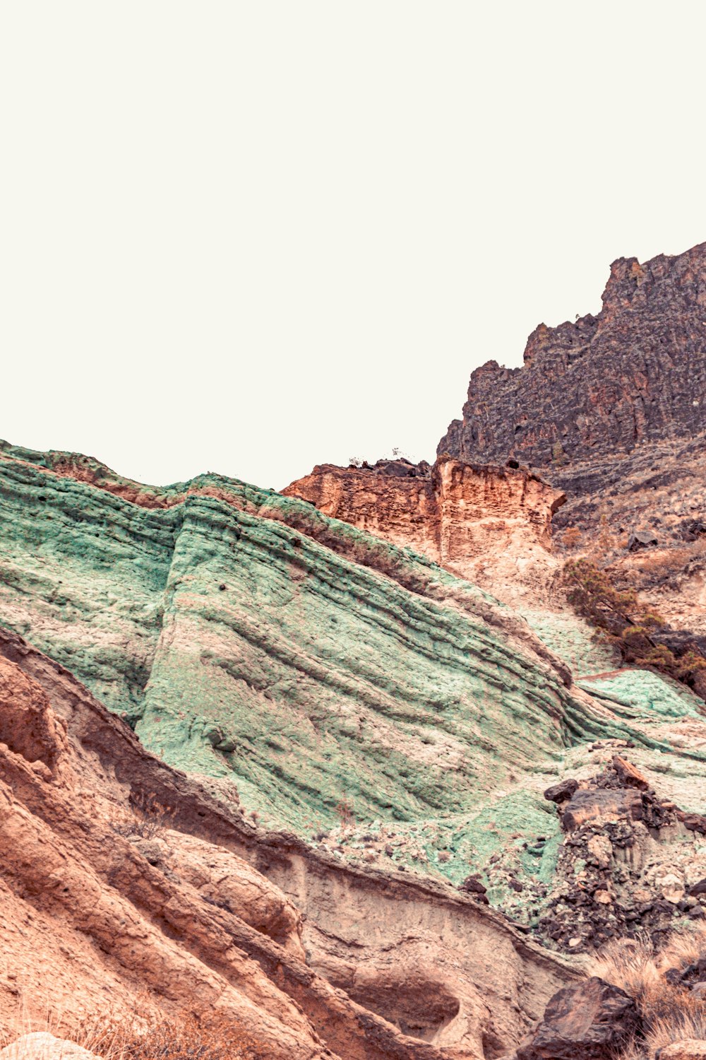 a rocky canyon with a river running through it