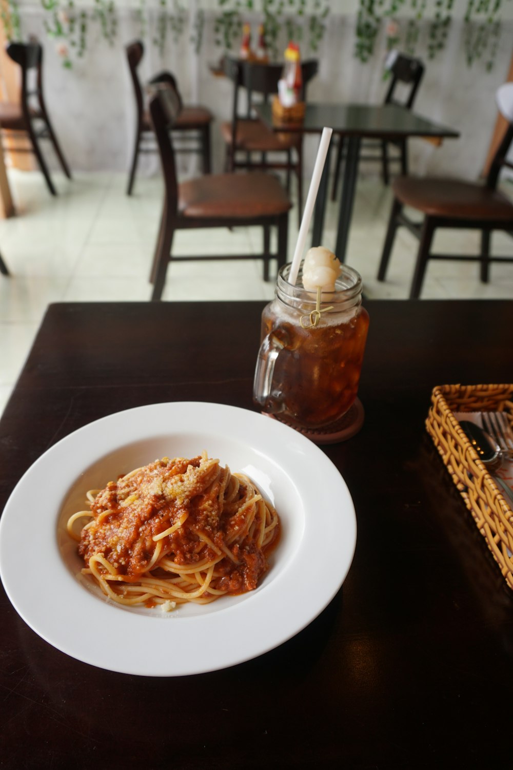 a plate of food on a table