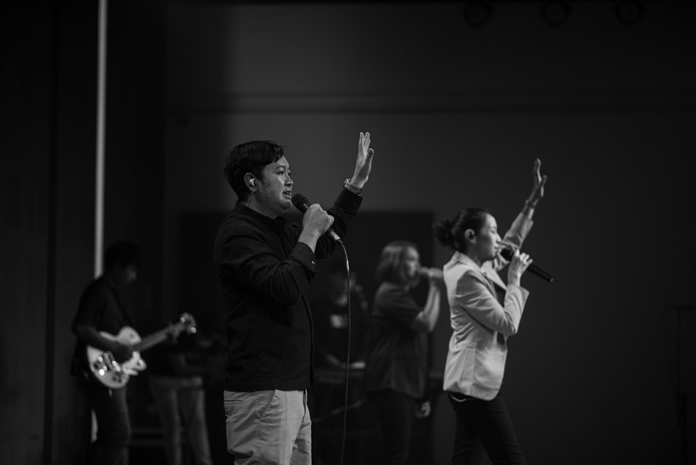 a group of people on a stage