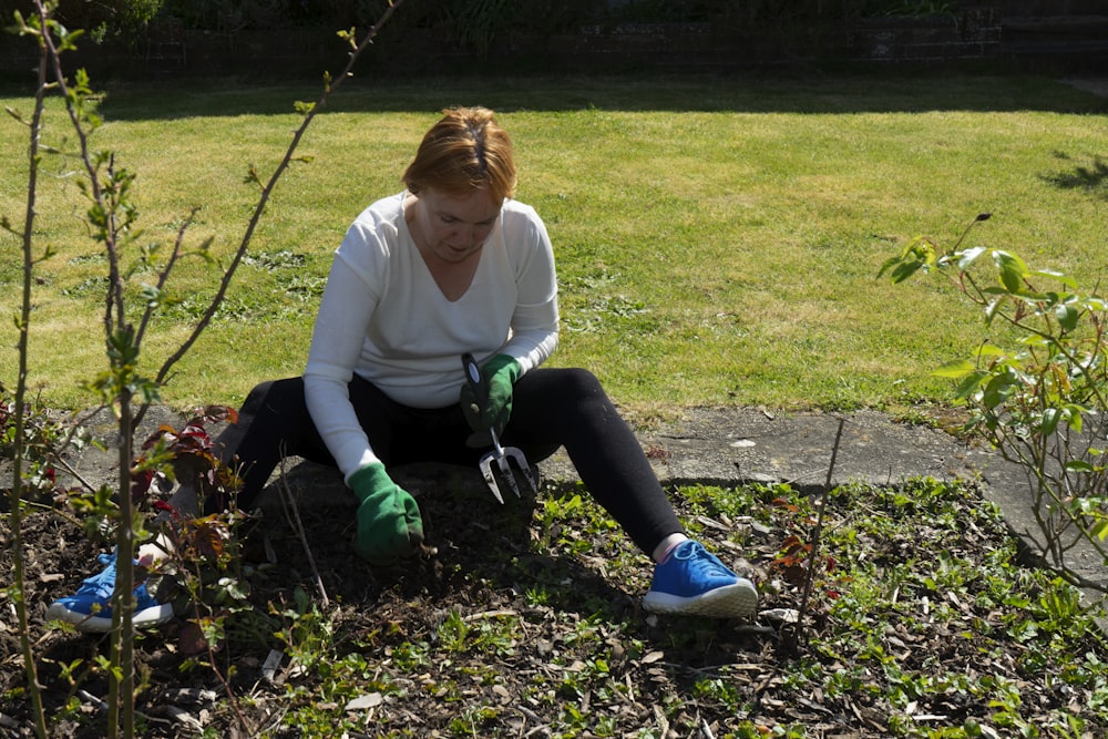 a man planting a tree