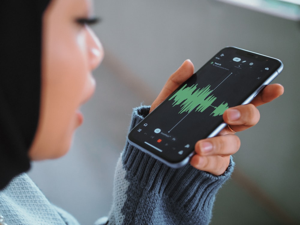 a person holding a phone