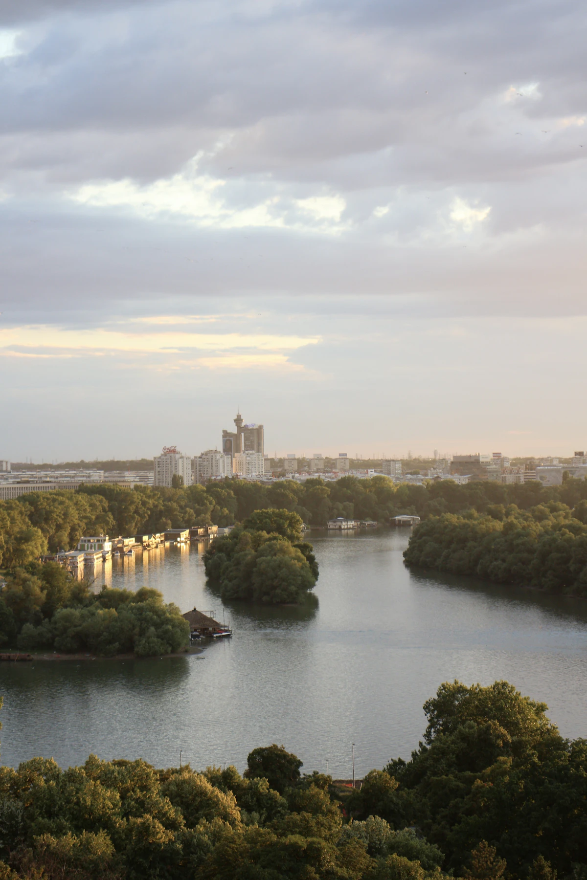 View of the Sava river and Belgrade skyline from Kalemegdan fortress