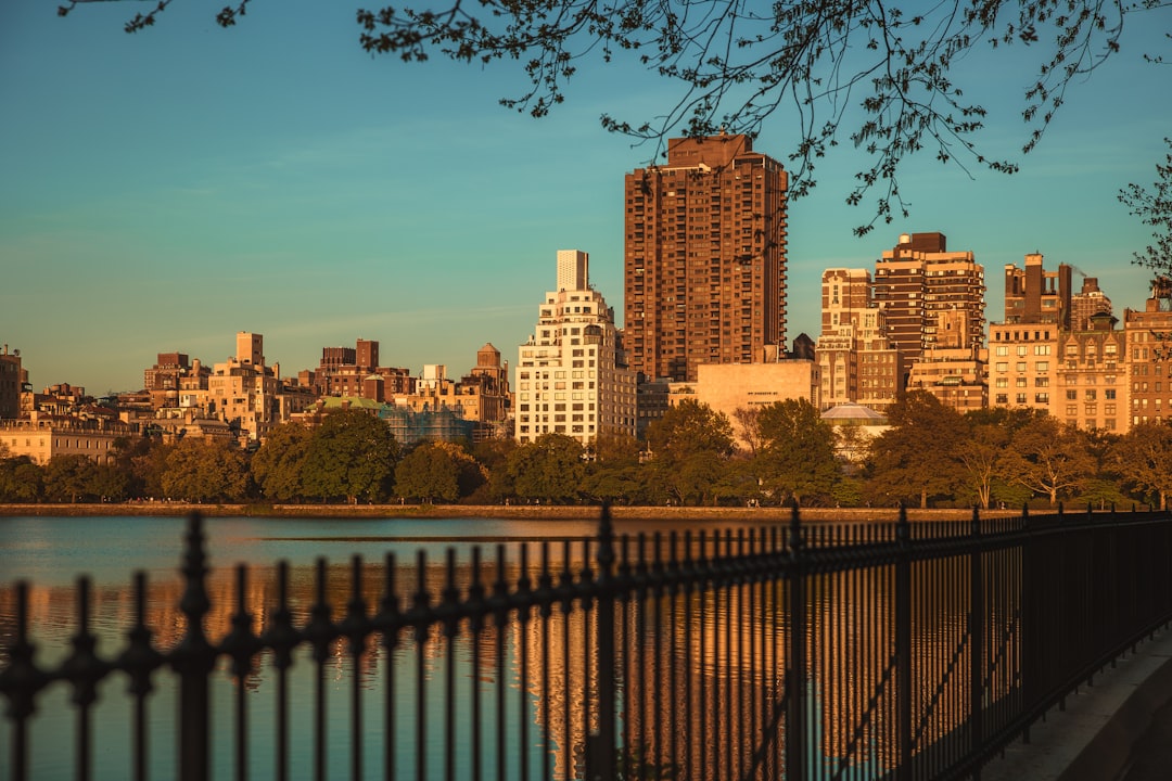 a body of water with buildings in the background,