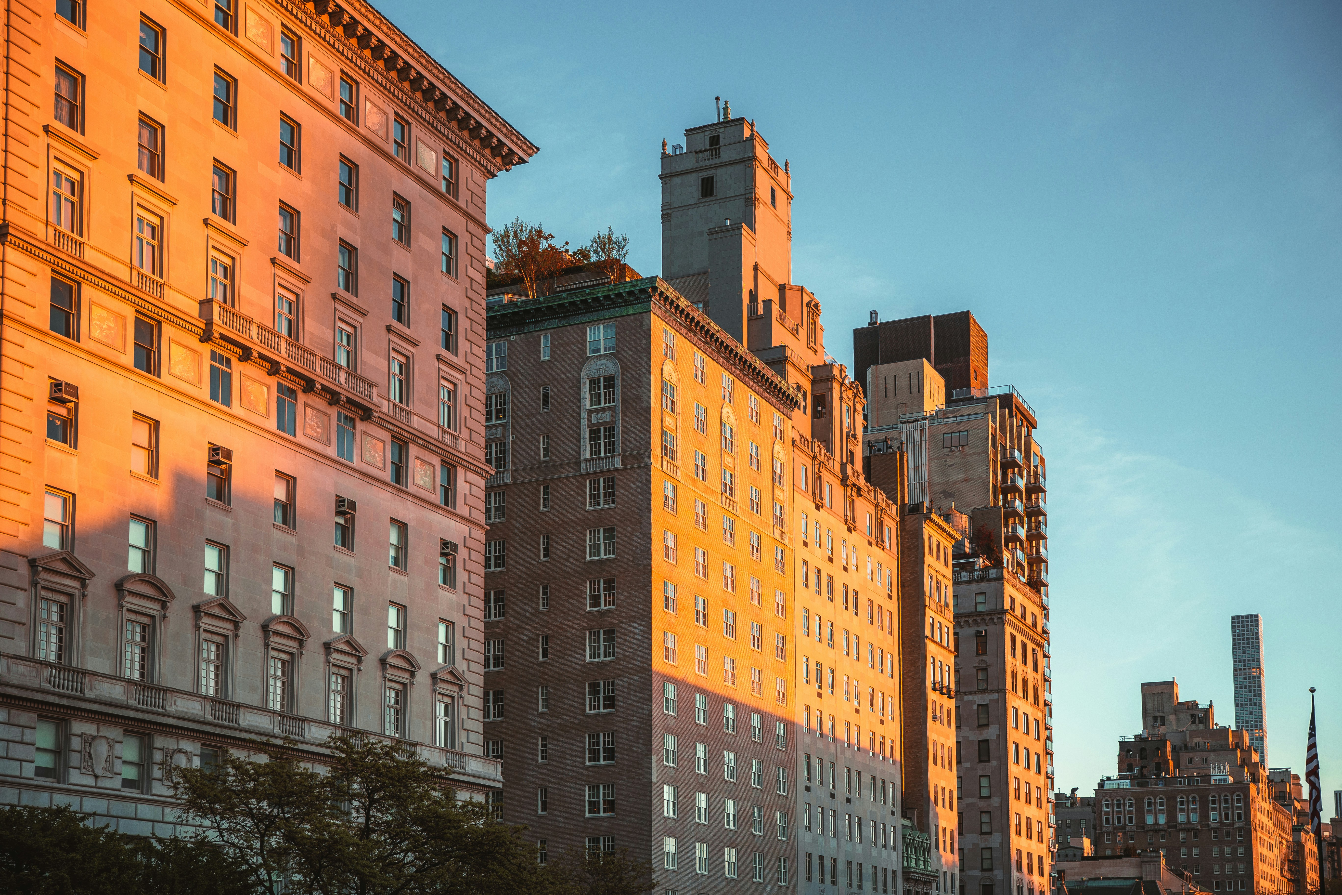 a group of buildings, 