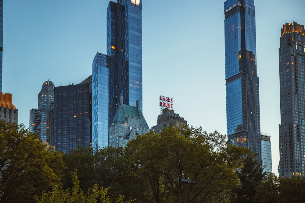 a group of tall buildings