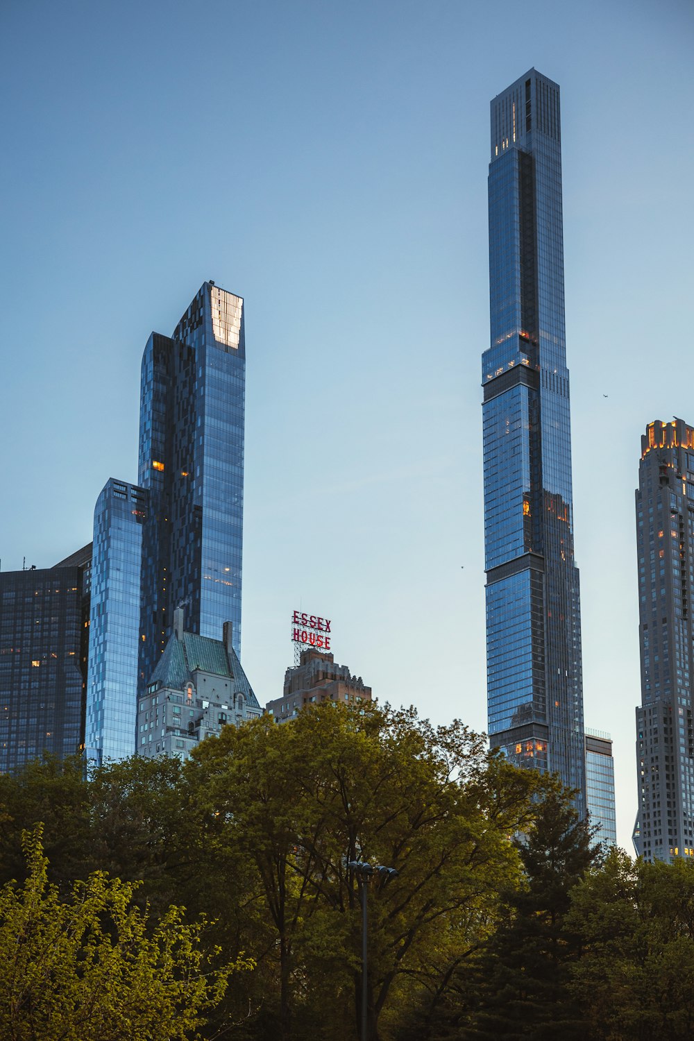 a group of tall buildings