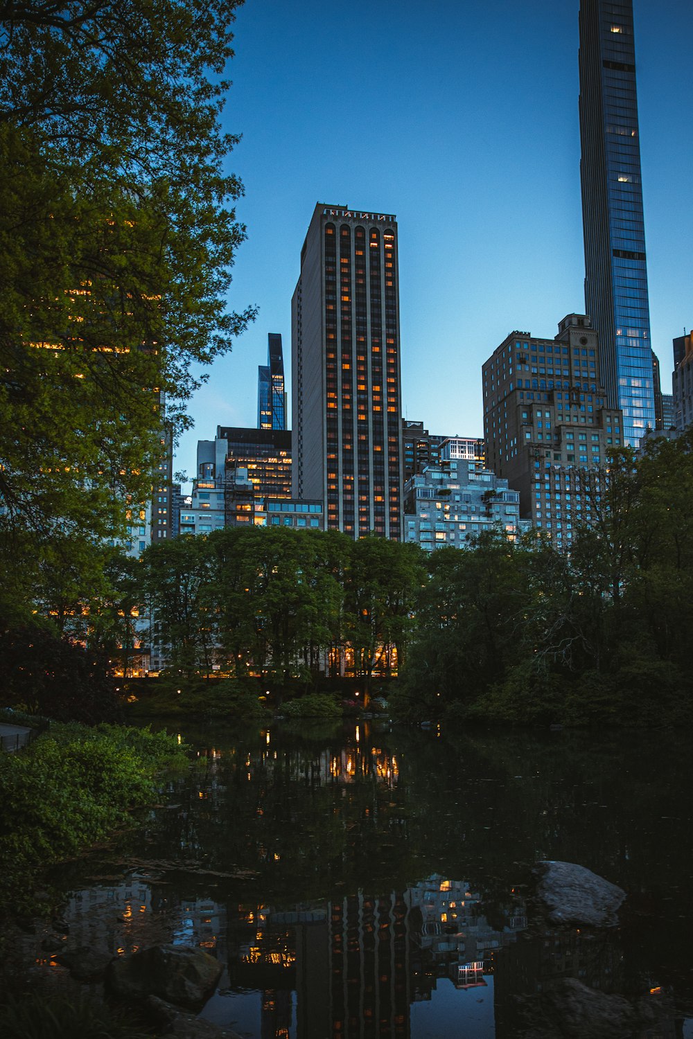 a city with tall buildings