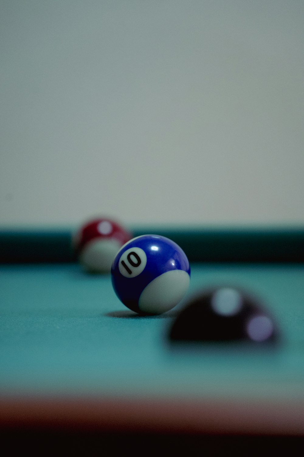 a close up of a pool ball