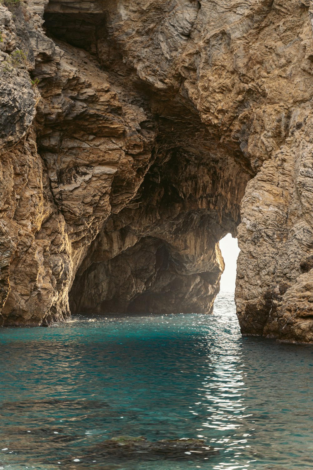 a cave with water in it