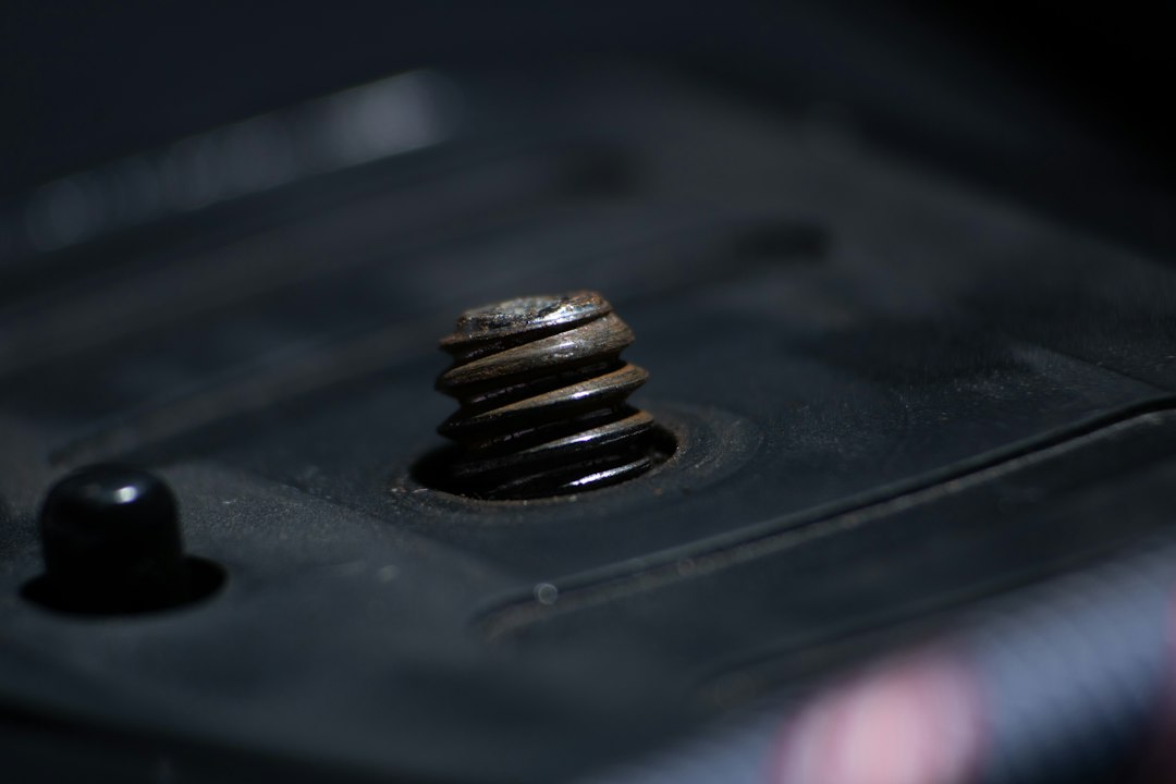 car battery closeup