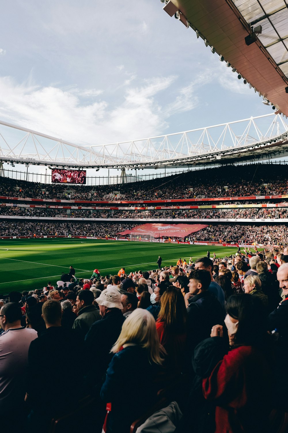 a stadium filled with people