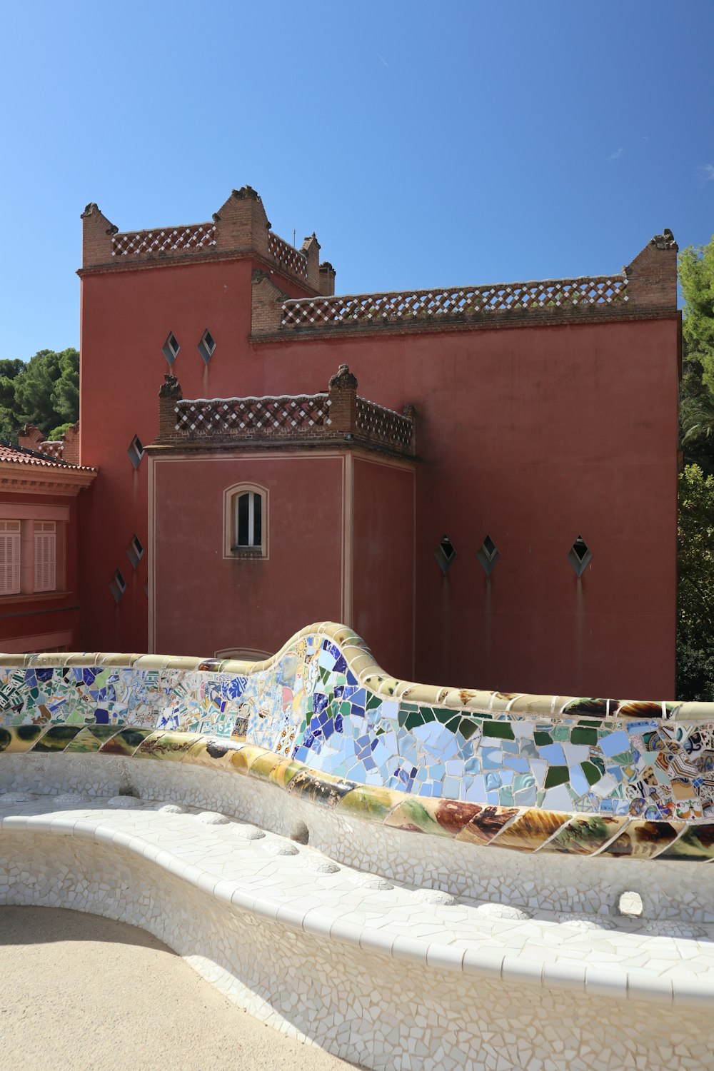 a building with a colorful wall