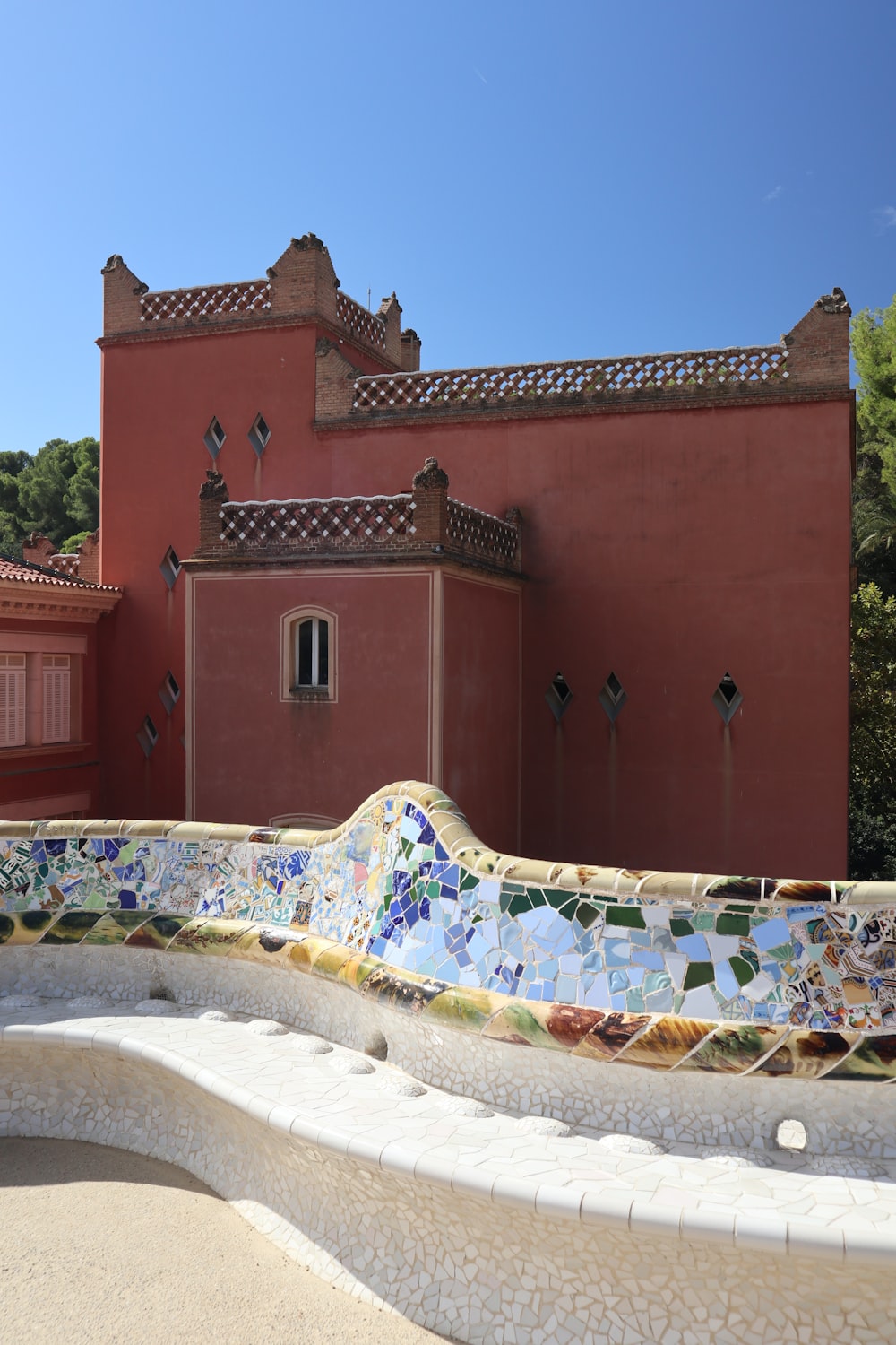 a building with a colorful wall