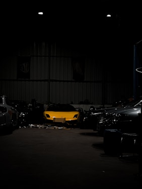 A vibrant warehouse showcasing various automobile body building products.