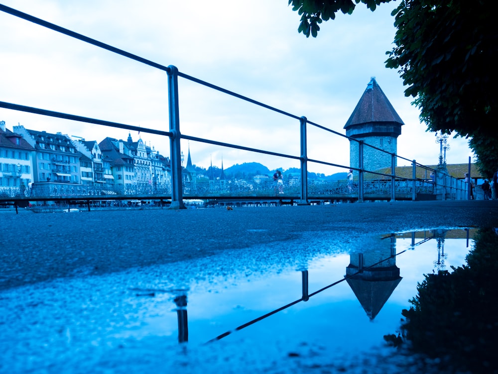 a bridge over water