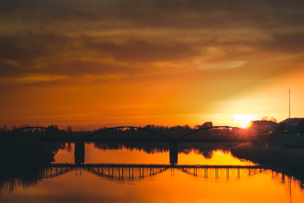 a bridge over a river