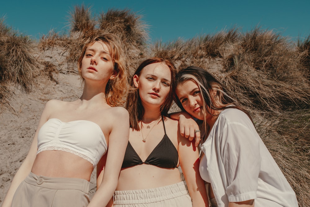 a group of women posing for a photo