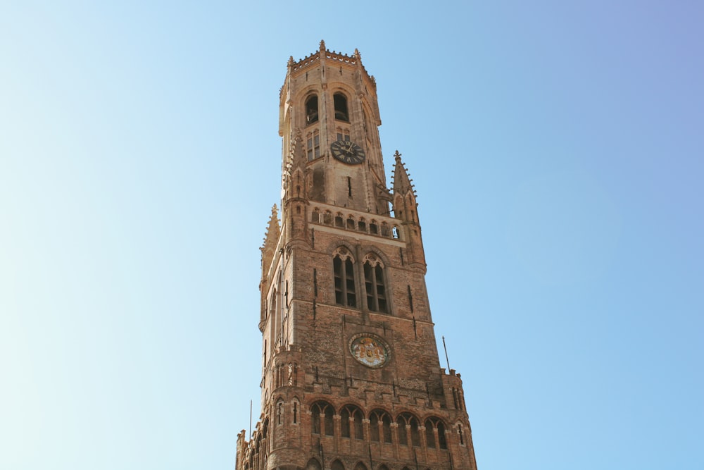 a clock on a tower