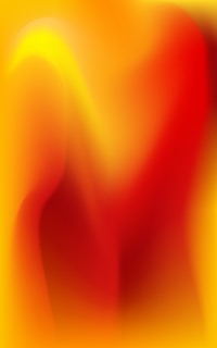 An abstract elliptical painting blending warm reds and oranges with smooth curves