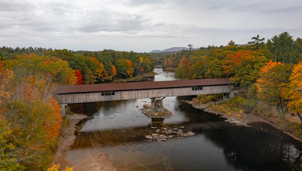 a bridge over a river