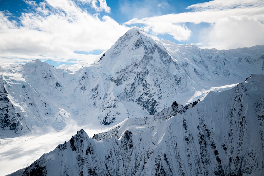 a mountain covered in snow