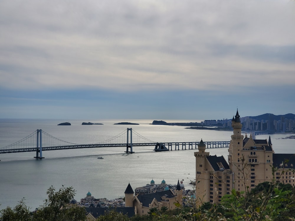 a bridge over a body of water