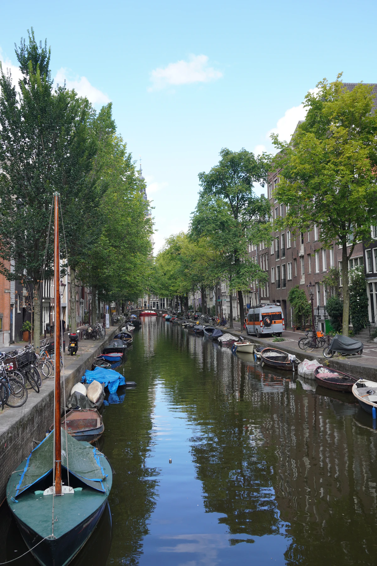 Canal with boats and bicycles