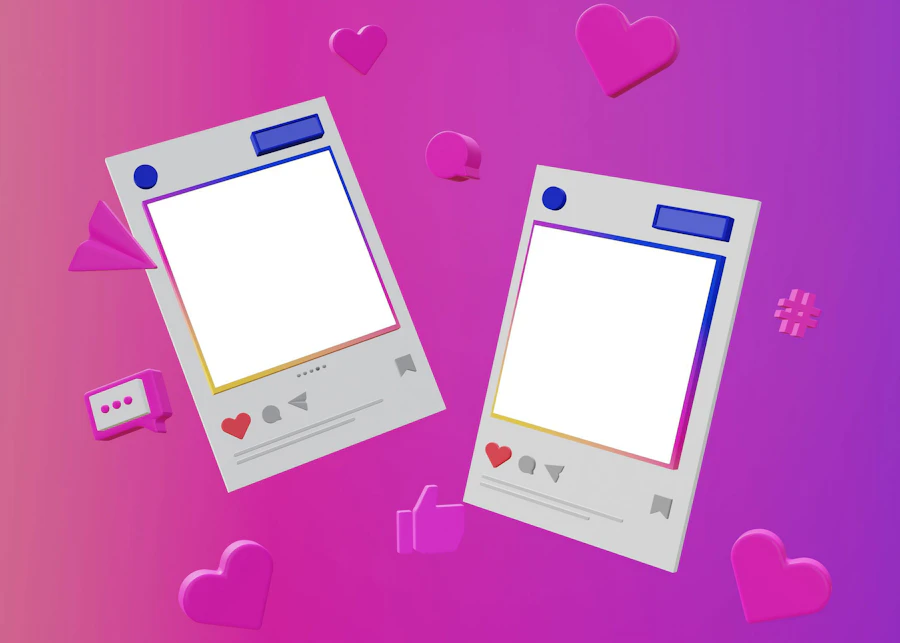 Interface de design pour visuels de réseaux sociaux