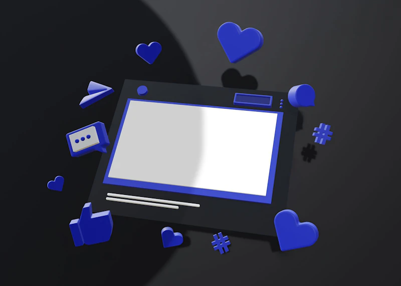 Social media marketing content on a phone screen