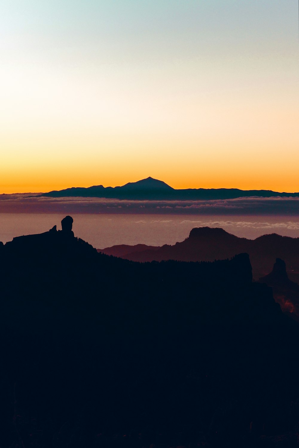 a sunset over a body of water