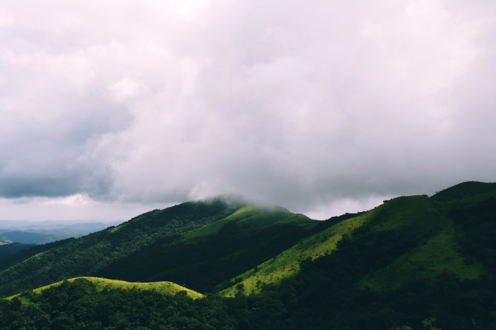 a green hilly landscape