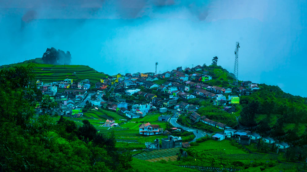 Kodaikanal hill town wrapped in clouds