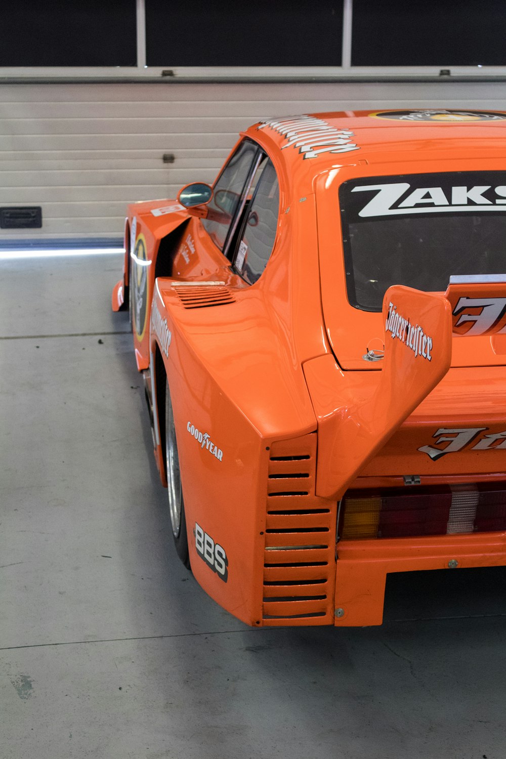 an orange sports car