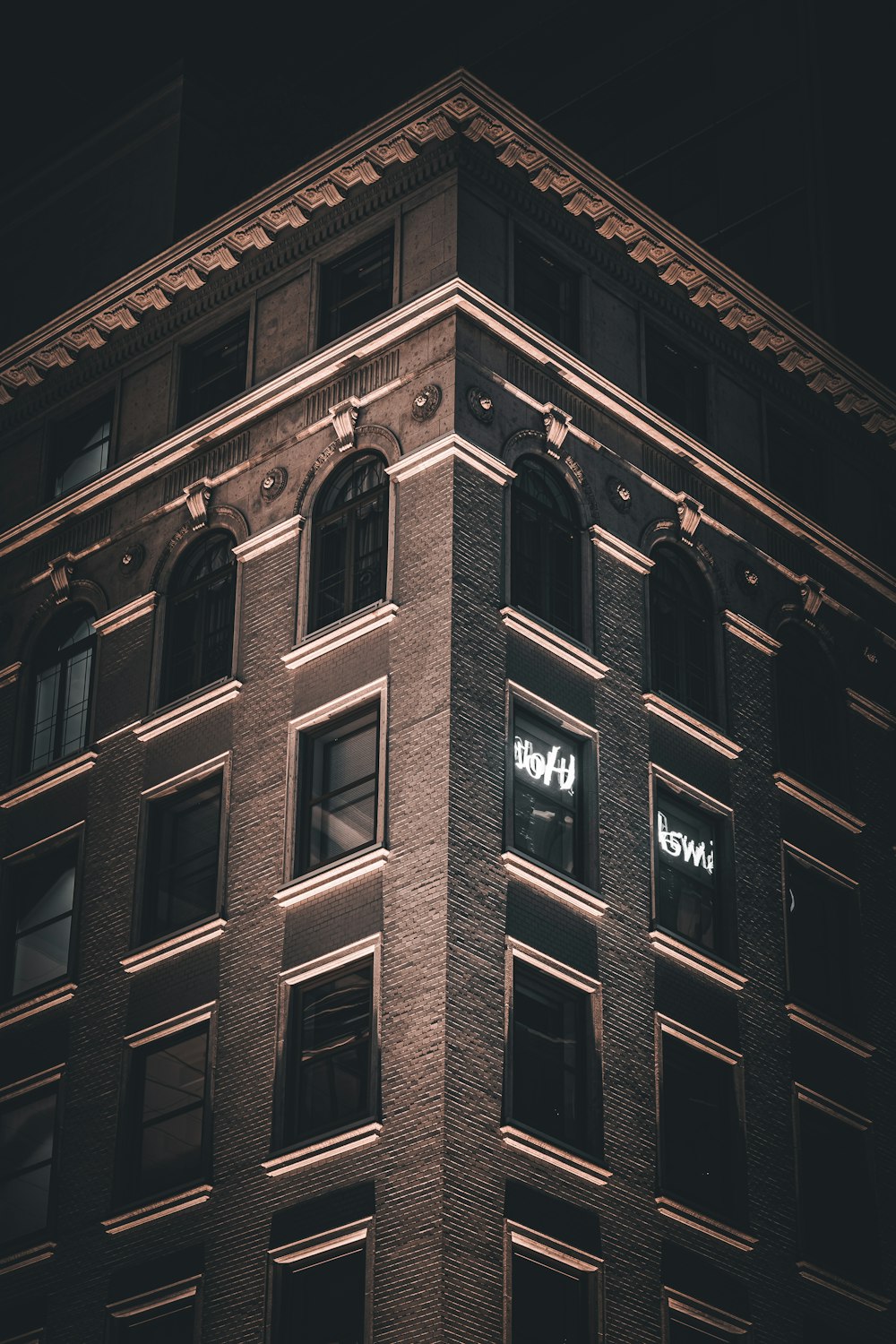 a tall building with many windows