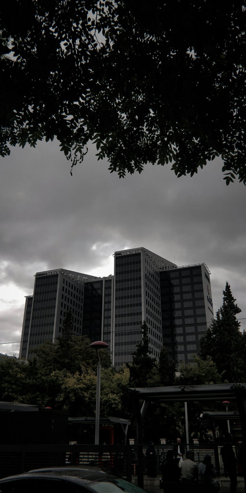 a group of tall buildings