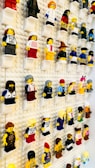 Display of classic LEGO minifigures from various retired sets.