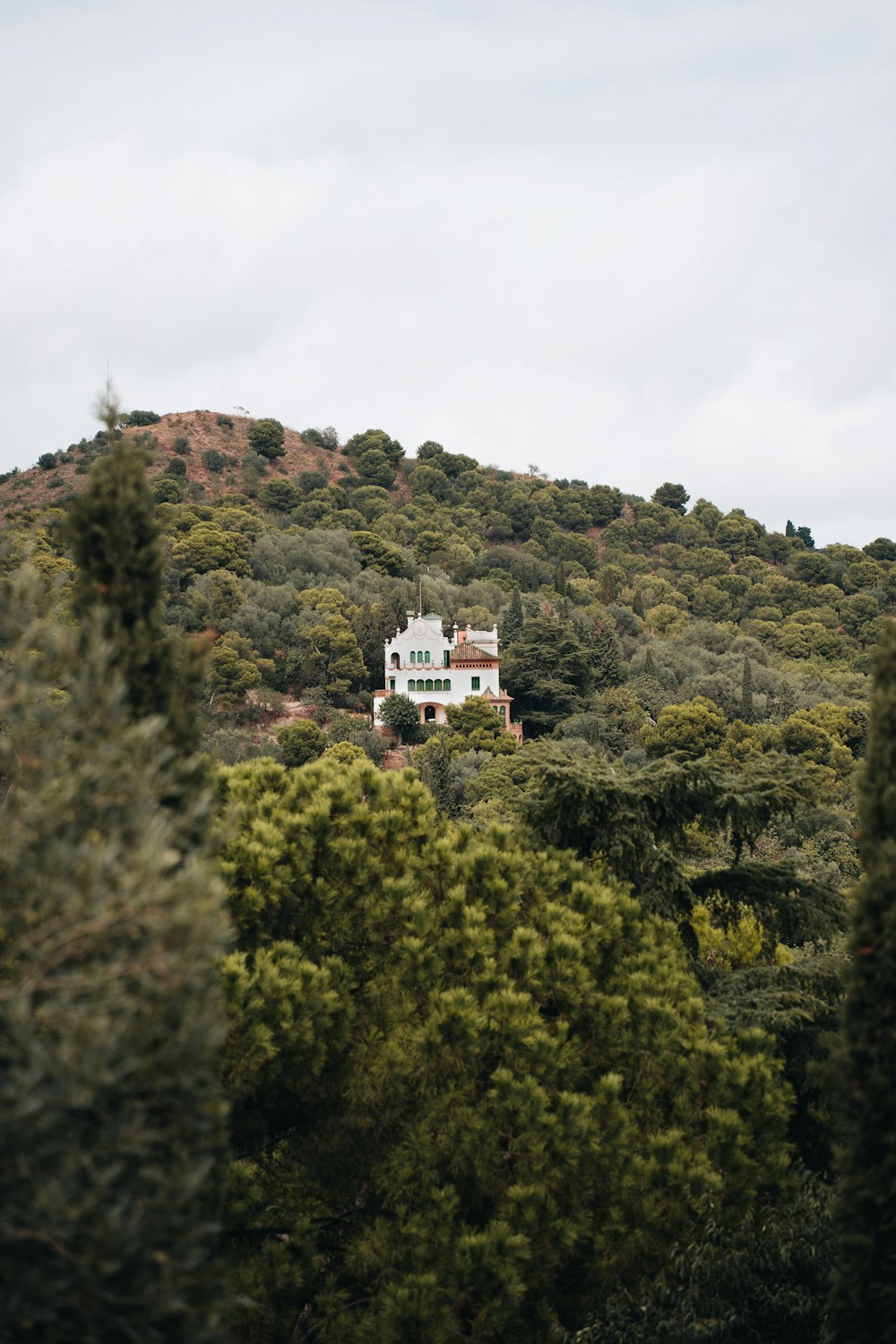 a building on a hill