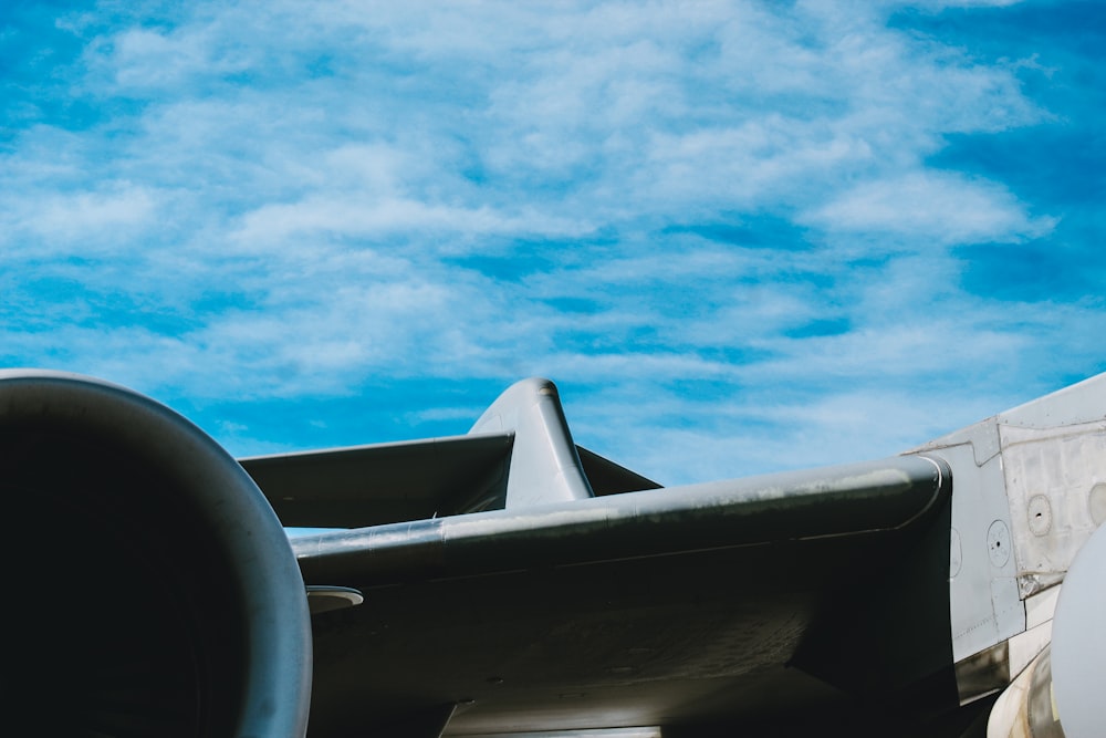 the wing of an airplane