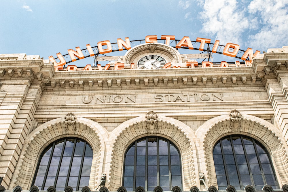 a clock on a building