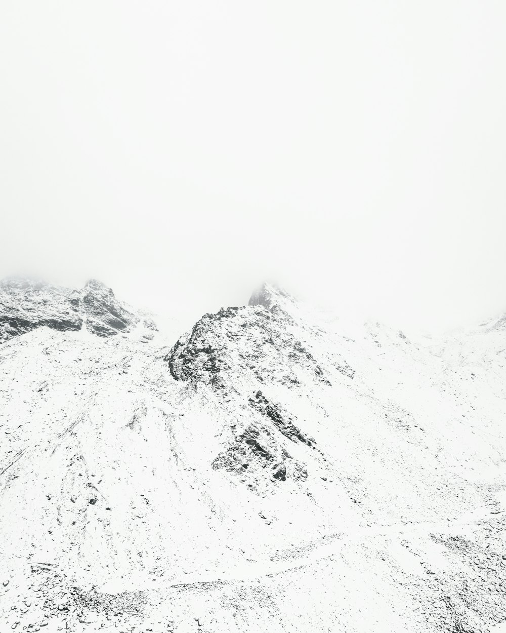 a mountain covered in snow