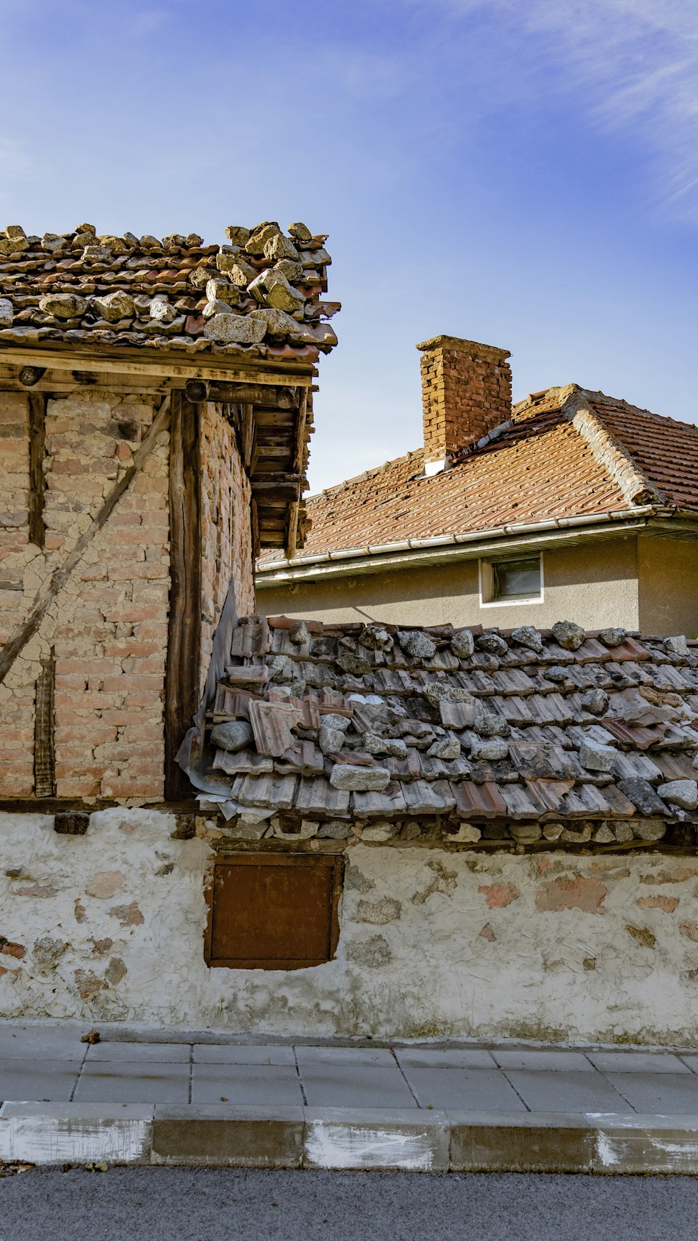 a building with a roof