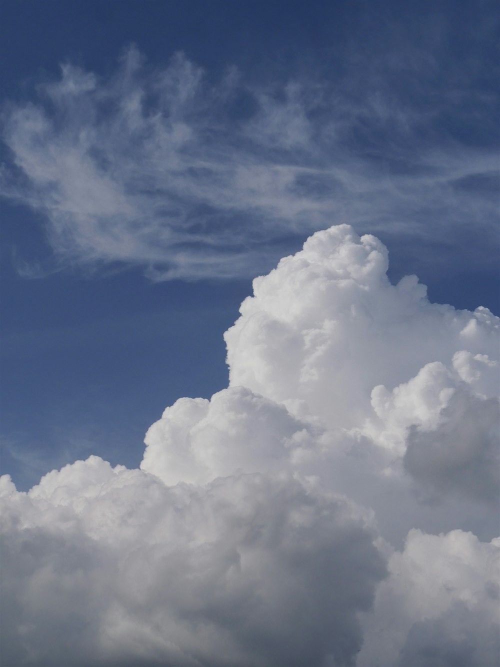 a blue sky with white clouds